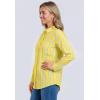 Woman Within Plus Size Perfect Long Sleeve Shirt(Primrose Yellow Sunny Stripe)