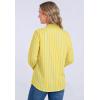 Woman Within Plus Size Perfect Long Sleeve Shirt(Primrose Yellow Sunny Stripe)