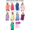 Woman Within Plus Size Perfect Printed Short-Sleeve Boatneck Tunic(Raspberry Palm Leaves)