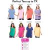 Woman Within Plus Size Perfect Printed Short-Sleeve Polo Shirt(Blue Breezy Palms)
