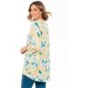 Woman Within Plus Size Rayon Three-Quarter Sleeve Effortless Tab-Front Blouse(Banana Blossom)