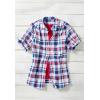 Woman Within Plus Size Short-Sleeve Button-Down Cotton Seersucker Shirt(Grass Stripe)