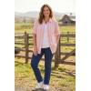 Woman Within Plus Size Short-Sleeve Button-Down Cotton Seersucker Shirt(Rose Pink Rainbow Stripe)