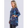 Woman Within Plus Size Swing Hem Tunic(Navy Multi Florals)