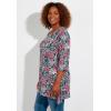 Woman Within Plus Size Swing Hem Tunic(White Geo Bouquet)