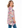 Woman Within Plus Size Swing Hem Tunic(White Ink Bloom)