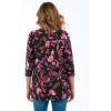 Woman Within Plus Size V-Neck Pintucked Tunic(Black Multi Florals)