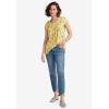 ellos Plus Size Smocked Tunic(Navy Floral Print)