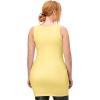 ellos Plus Size Stretch Knit Scoop Neck Sleeveless Long Tank(Butter)