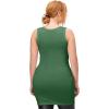 ellos Plus Size Stretch Knit Scoop Neck Sleeveless Long Tank(Forest Jade)