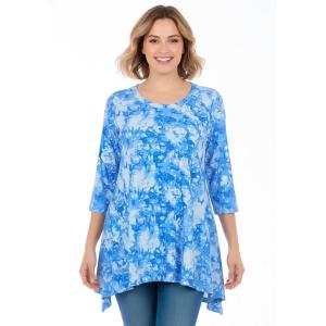 Woman Within Plus Size Swing Hem Tunic(Soft Blue Tie Dye)