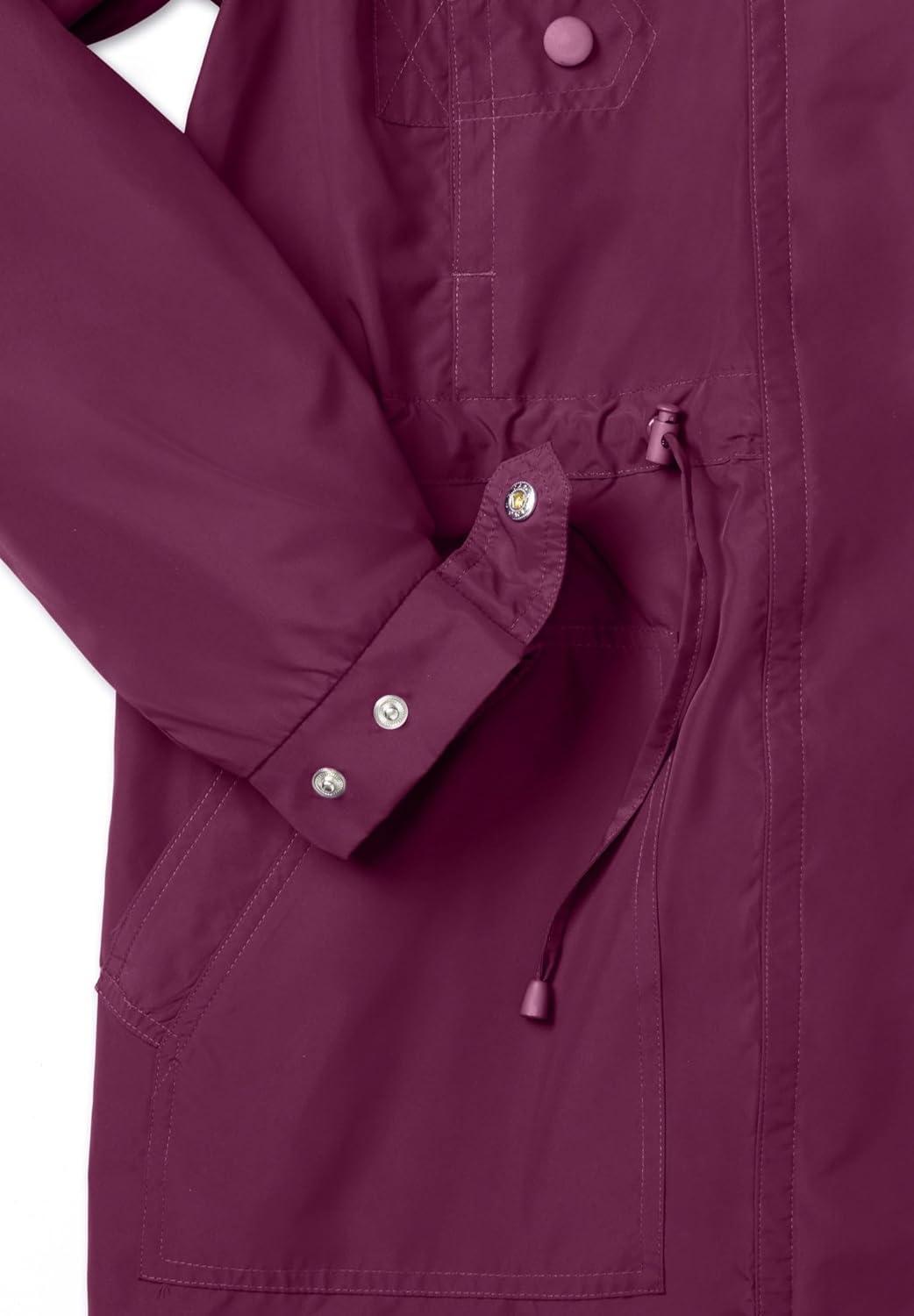 imageWoman Within Plus Size Taslon Anorak Jacket With Removable Fleece LiningDeep Claret