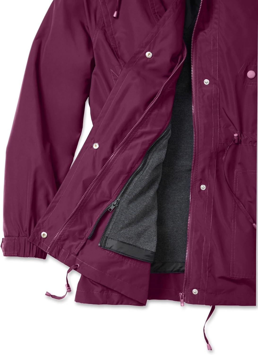 imageWoman Within Plus Size Taslon Anorak Jacket With Removable Fleece LiningDeep Claret
