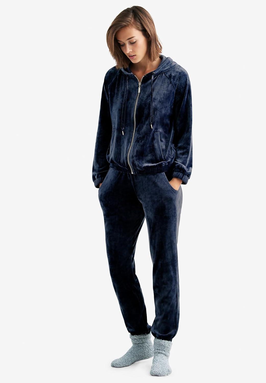 imageellos Plus Size Stretch Velour Jogger PullOn PantsFig