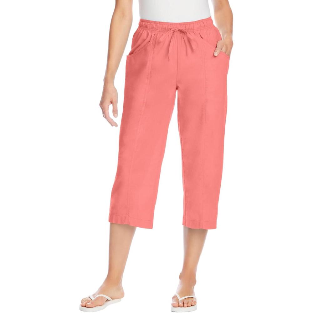 imageWoman Within Plus Size Boardwalk CapriSweet Coral