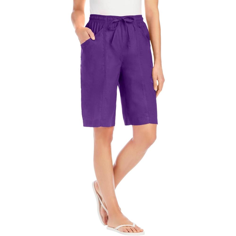 imageWoman Within Plus Size Boardwalk Front Seam ShortPurple Orchid