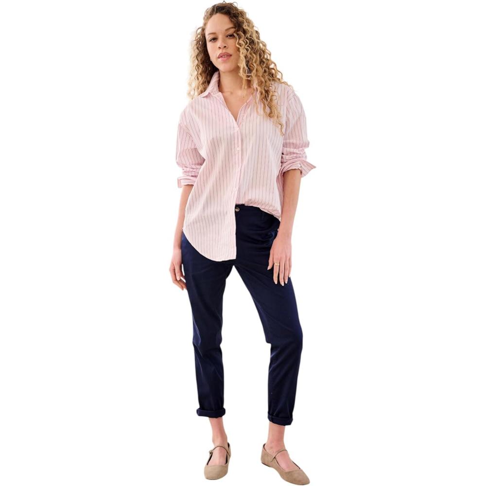 imageellos Comfortable Womens Plus Size Modern Stretch Chino Pants Slim Fit Work amp CasualNavy
