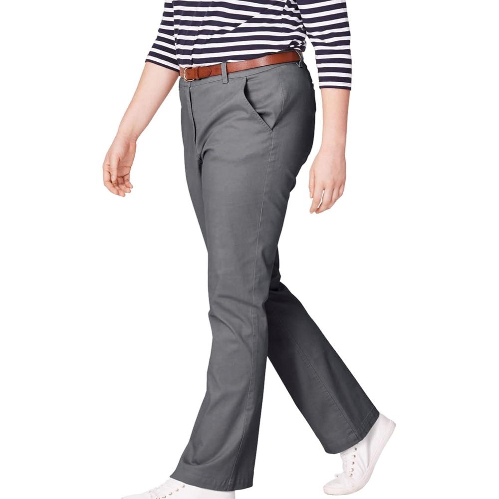 imageellos Plus Size Stretch Chino MidRise Classic Bootcut PantsSlate