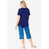 Dreams & Co. Plus Size 2-Piece Capri PJ Set(Multi American Dreaming)