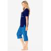 Dreams & Co. Plus Size 2-Piece Capri PJ Set(Multi American Dreaming)