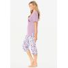 Dreams & Co. Plus Size 2-Piece Capri PJ Set(Raspberry Sorbet Paris)