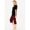Dreams & Co. Plus Size 2-Piece Capri PJ Set(Red Buffalo Plaid)