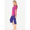 Dreams & Co. Plus Size 2-Piece Capri PJ Set(Ultra Blue Bubbles)