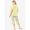 Dreams & Co. Plus Size 2-Piece Capri PJ Set(Yellow Cats)