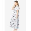 Dreams & Co. Plus Size Long Floral Print Cotton Gown(Classic Red Cardinals)