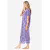 Dreams & Co. Plus Size Long Henley Sleepshirt(Soft Iris Hearts)
