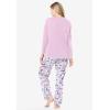Dreams & Co. Plus Size Long Sleeve Knit PJ Set(Heather Grey Spring Dog)