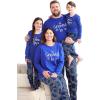 Dreams & Co. Plus Size Long Sleeve Knit PJ Set(Plum Burst Dot)