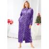 Dreams & Co. Plus Size Plush Zip-Front Robe(Deep Teal)