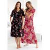 Dreams & Co. Plus Size Short T-Shirt Lounger(Navy Dancing Stars)