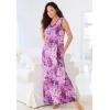 Dreams & Co. Plus Size Trapeze V-Neck Lounger(Multi Jungle)
