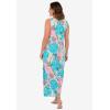 Dreams & Co. Plus Size Trapeze V-Neck Lounger(Multi Jungle)