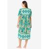 Only Necessities Plus Size Mixed Print Short Lounger(Island Aqua Tropical)