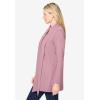 Woman Within Plus Size 2-Fer Cardigan & Attached Lace Tunic(Dusty Pink)