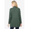 Woman Within Plus Size 2-Fer Cardigan & Attached Lace Tunic(Pine)