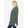 Woman Within Plus Size 2-Fer Cardigan & Attached Lace Tunic(Pine)