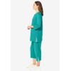 Woman Within Plus Size 2-Piece Striped French Terry Set(Waterfall Mini Stripe)