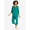 Woman Within Plus Size 2-Piece Striped French Terry Set(Waterfall Mini Stripe)