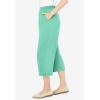 Woman Within Plus Size 7-Day Knit Capri(Pale Seafoam)