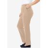 Woman Within Plus Size 7-Day Straight-Leg Elastic-Waist Stretchy Knit Pant(New Khaki)