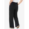 Woman Within Plus Size 7-Day Wide-Leg Elastic-Waist Stretchy Knit Pant(Black)