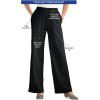 Woman Within Plus Size 7-Day Wide-Leg Elastic-Waist Stretchy Knit Pant(Black)