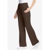 Woman Within Plus Size 7-Day Wide-Leg Elastic-Waist Stretchy Knit Pant(Chocolate)