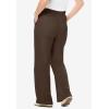 Woman Within Plus Size 7-Day Wide-Leg Elastic-Waist Stretchy Knit Pant(Chocolate)