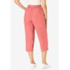 Woman Within Plus Size Boardwalk Capri(Sweet Coral)