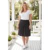 Woman Within Plus Size Convertible Tunic To Skirt(Black Ballet Dot)